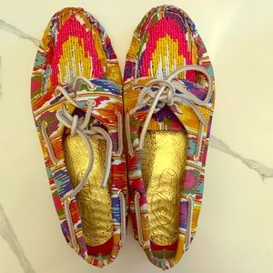 Unique beaded sperry topsiders
